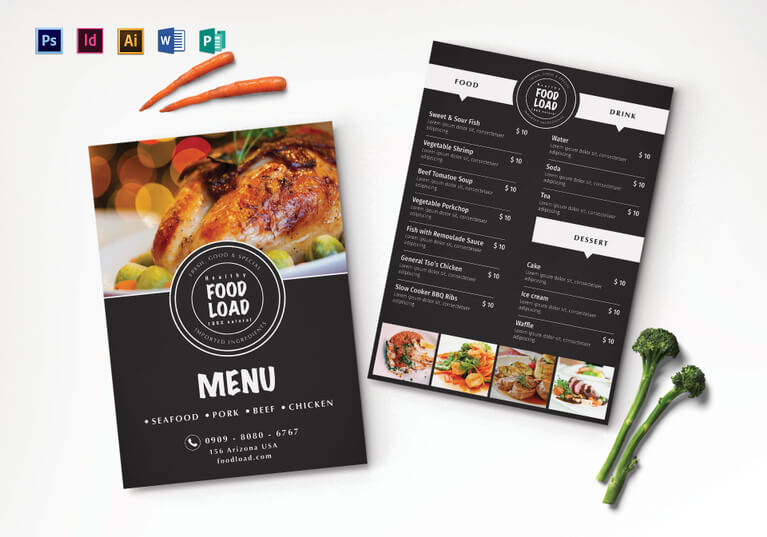 13 best selling menu templates for restaurants PremiumCoding