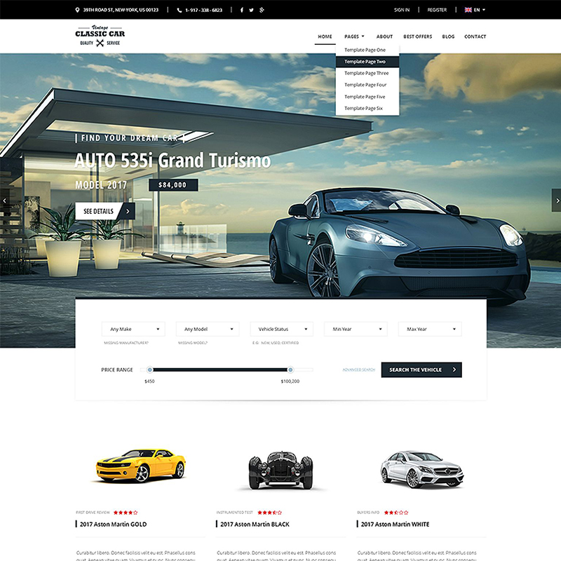 8 Splendid Car Dealer site Templates 2020 PremiumCoding