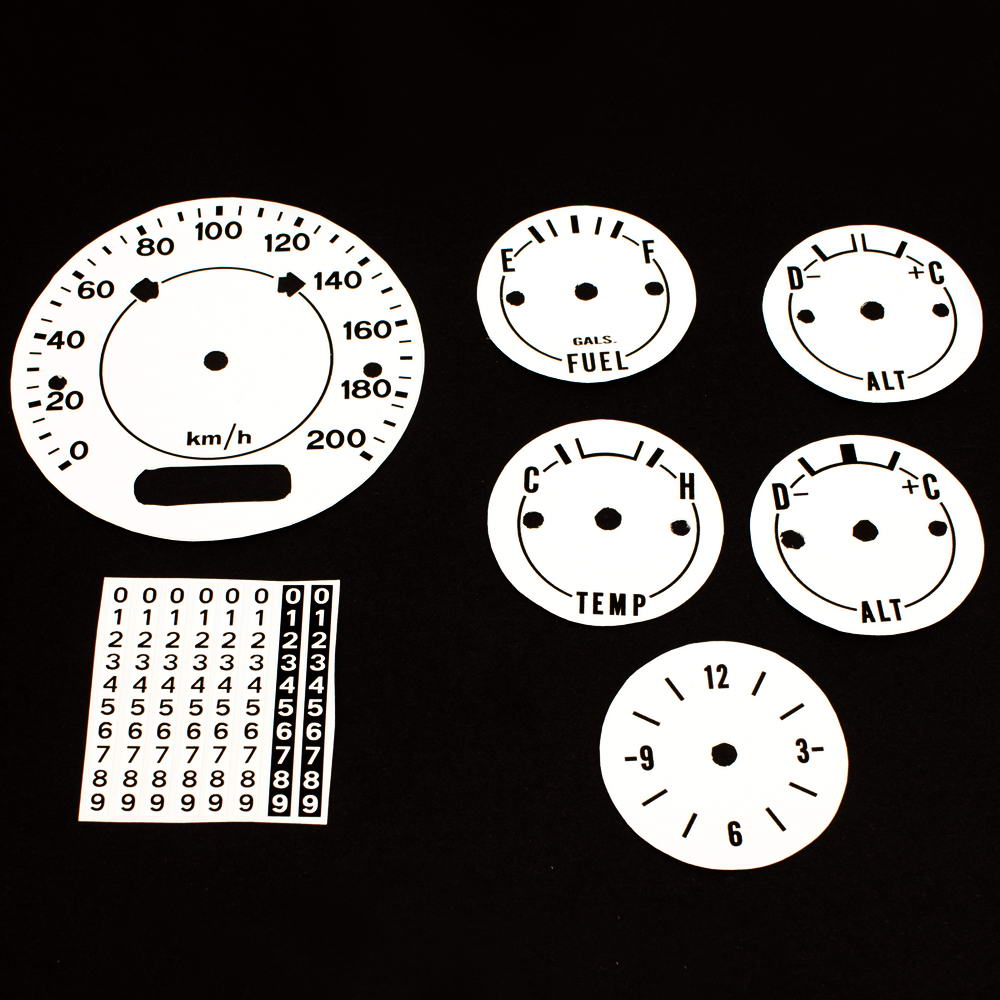 70 74 Barracuda Cuda AARWHITE Standard Standard Dash Decal Kit 200