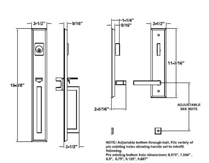 Lumina Solid Brass Multipoint Lock Handle Premium Hardware