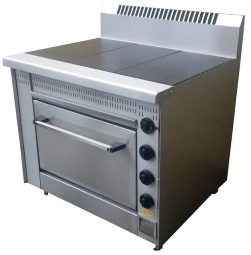 Solid Top 3 Plate Stove With Electric Oven 1000 x 890 x 860MM Premium Kitchens