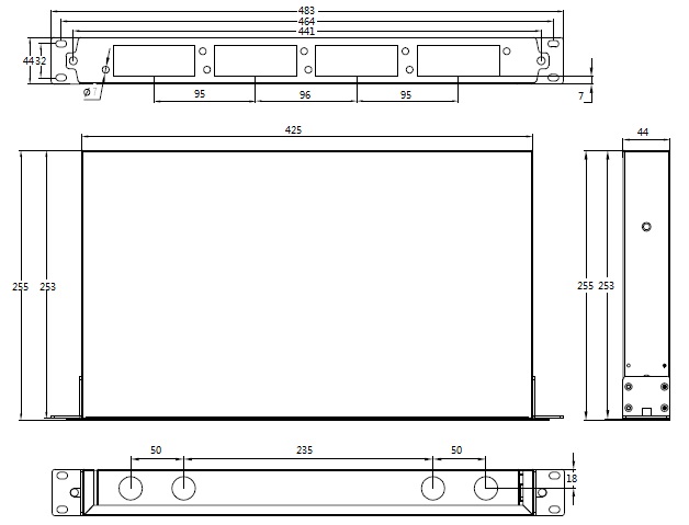 Premium-Line 19” Fiber Optic Patch Panel - Premium-Line