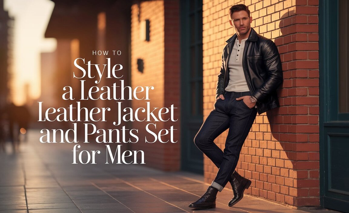 How to Style a Leather Jacket and Pants Set for Men