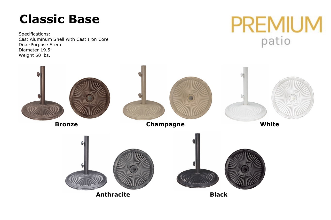 Treasure Garden Market Umbrella 11′ Auto Tilt 11′ Octagonal