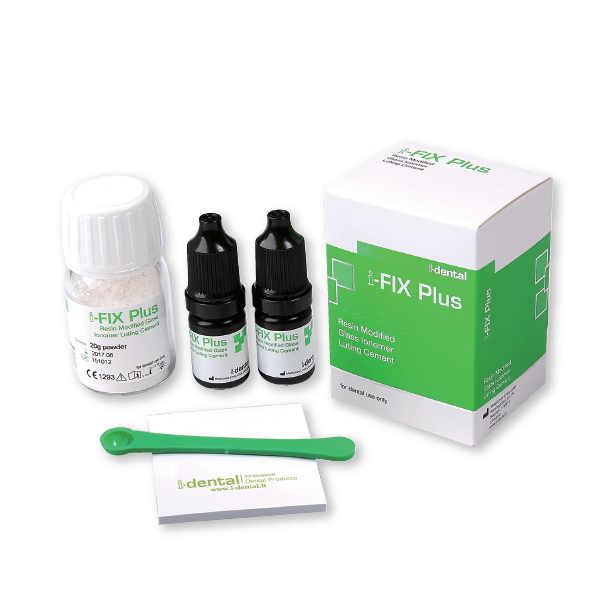 IDental iFix Plus Resin Modified Glass Ionomer Luting Cement 20gm Kit