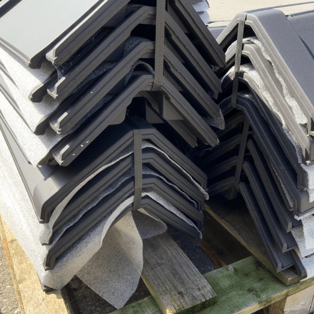 CS CR2 mechanically dry fixed capped Clay ridge tiles Universal Ridge