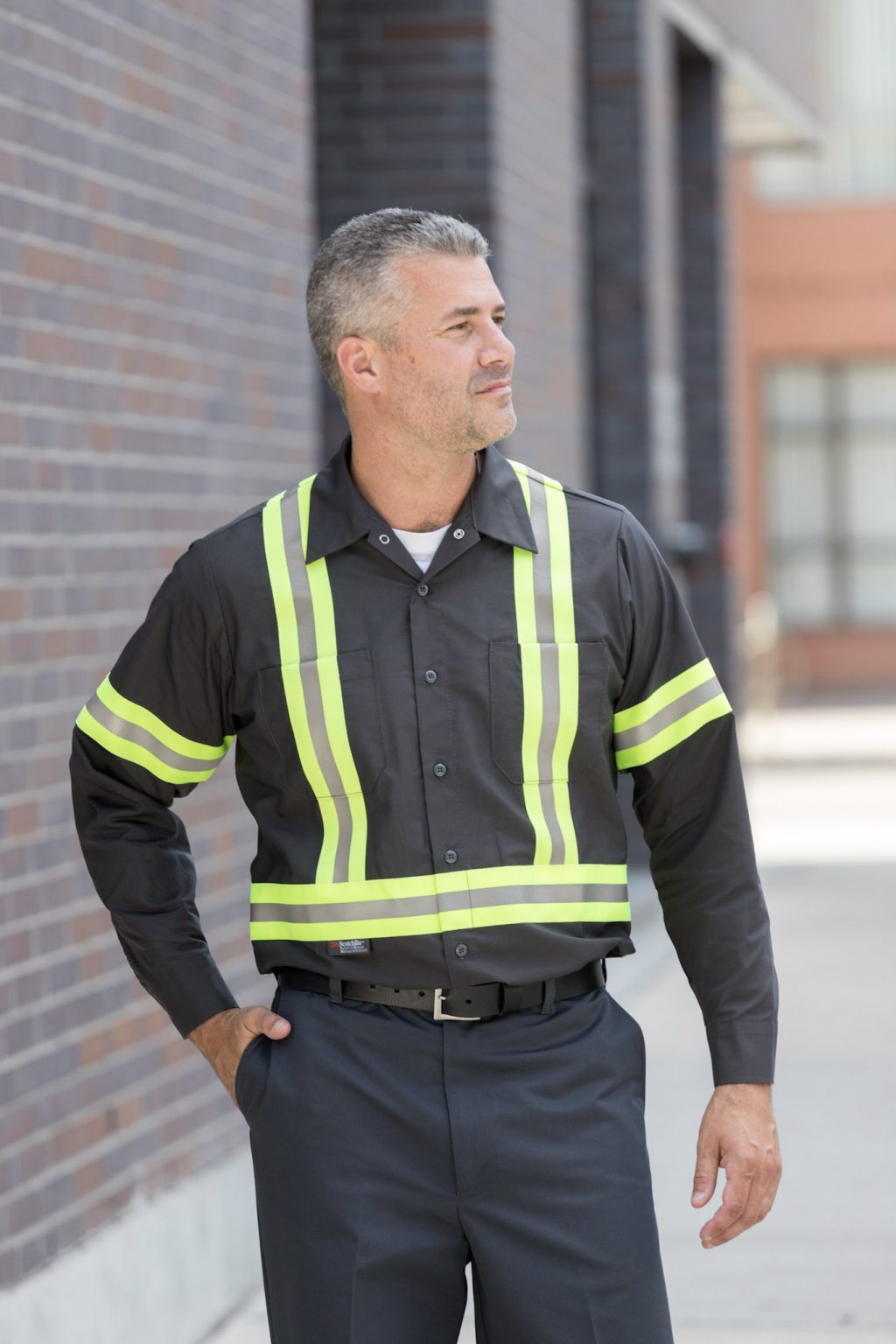 Poly/Cotton Work Shirts With 2" Reflective Tape Premium Uniforms