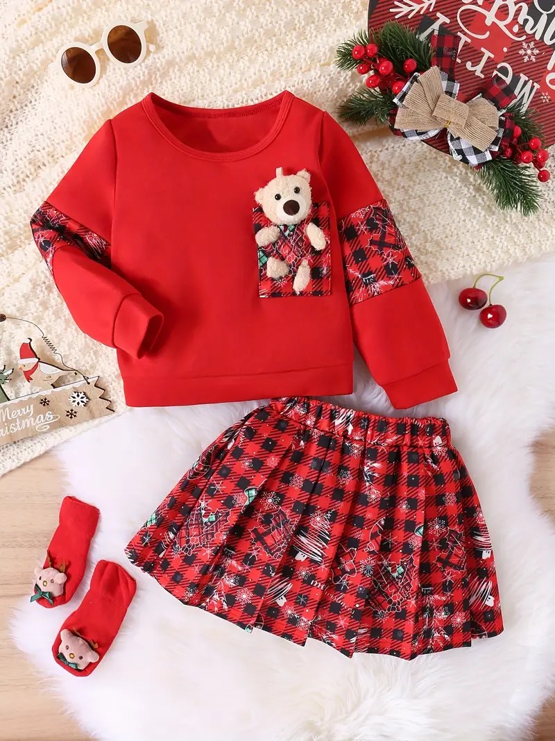 41 Irresistible Toddler Girl Christmas Outfits She Needs This Holiday