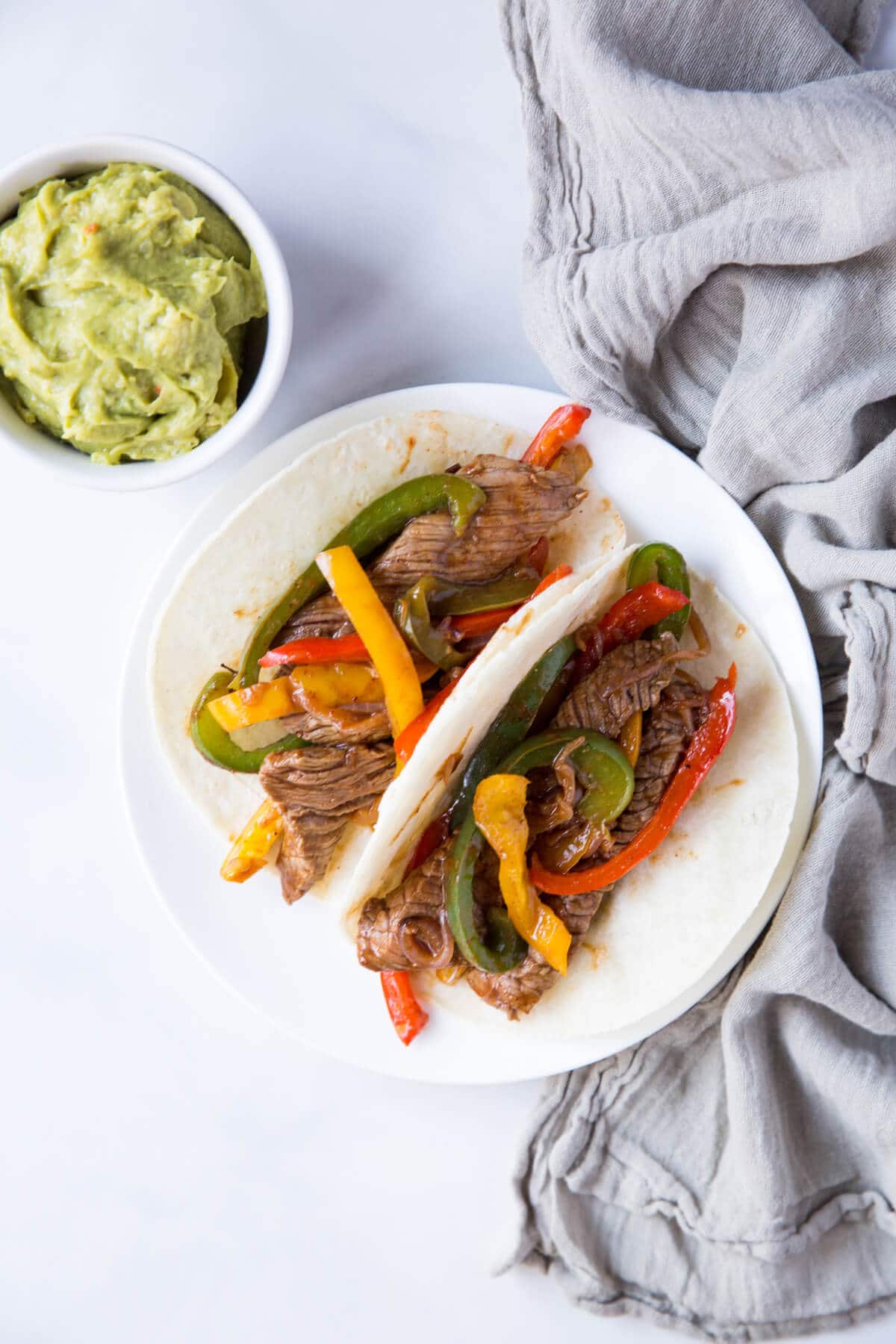 Beef Fajitas w/ Easy Guacamole Gluten Free and Paleo & Keto Friendly!