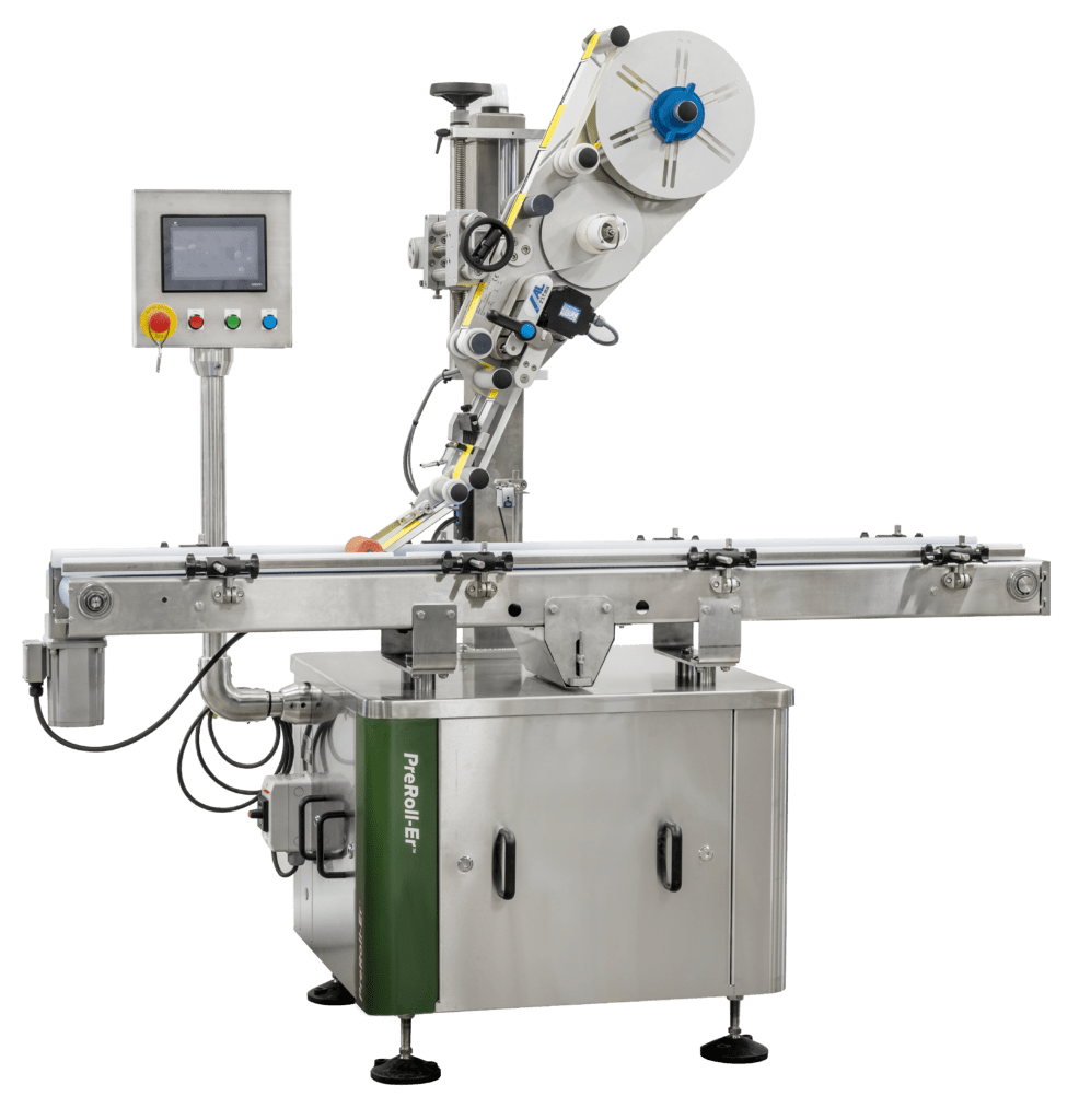 Automatic Bag Labeler Cannabis Manufacturing Equipment PreRollEr