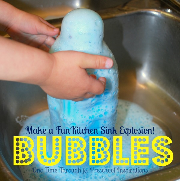 Kitchen Sink Bubble Explosion Preschool Inspirations