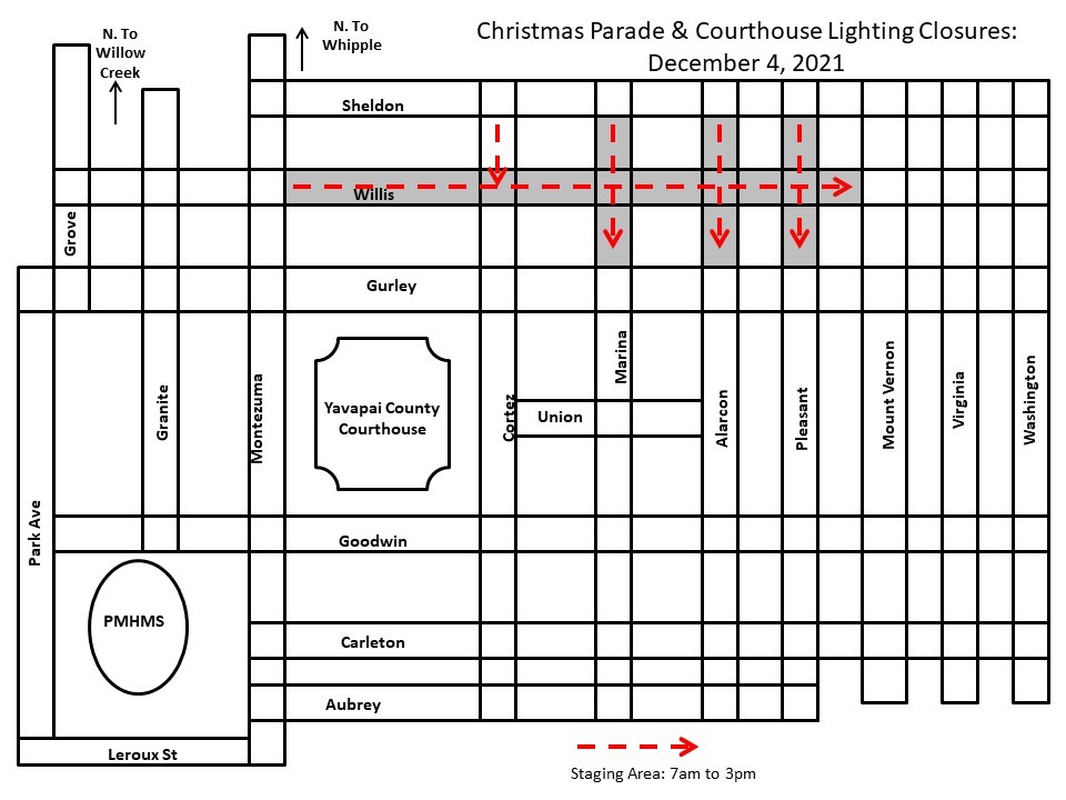 Prescott Christmas Parade 2022 Route Prescott Christmas Parade Route And Event Street Closures For December 4, 2021 | Prescott Enews
