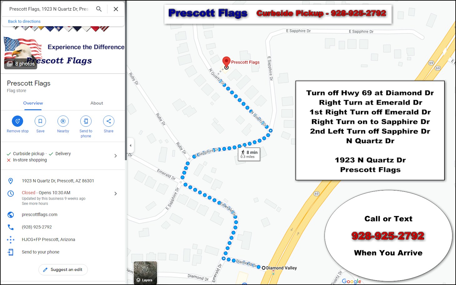 Curbside Pickup for Prescott Flags