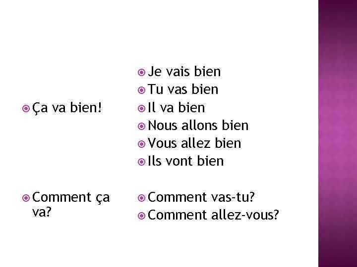 Урок 4 À Je vais Tu vas