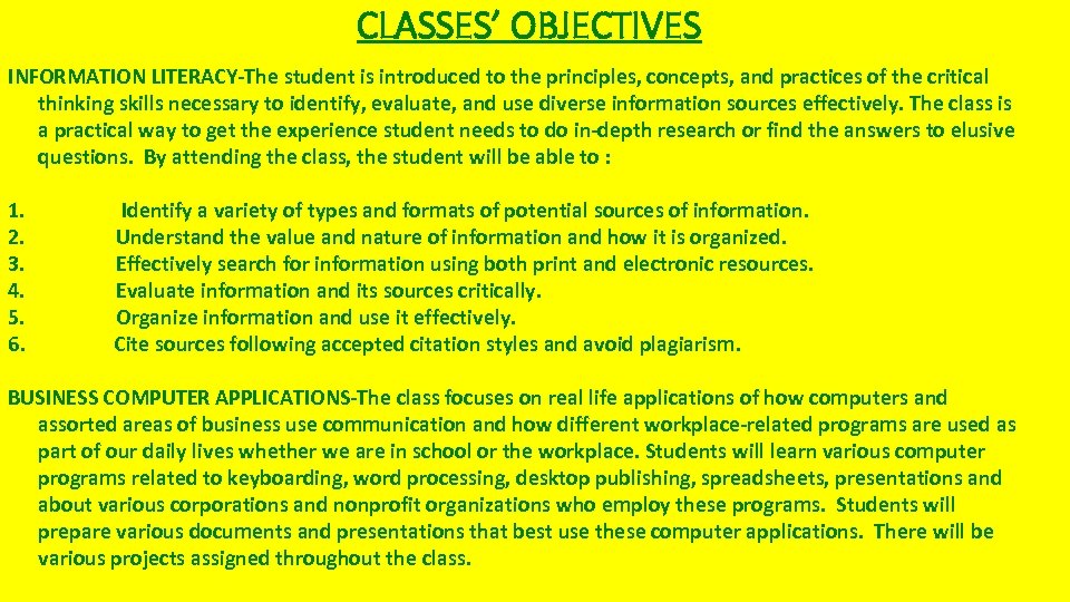 TO THE ELDRED JUNIOR SENIOR HIGH SCHOOL