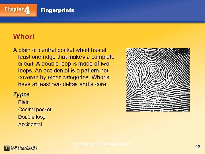 Fingerprints Fingerprints Objectives You will understand Why