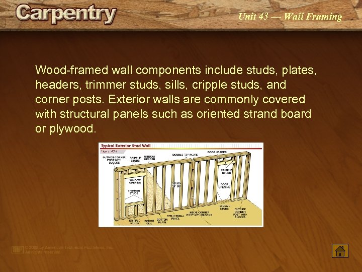 Power Point Presentation Unit 43 Wall Framing Woodframed