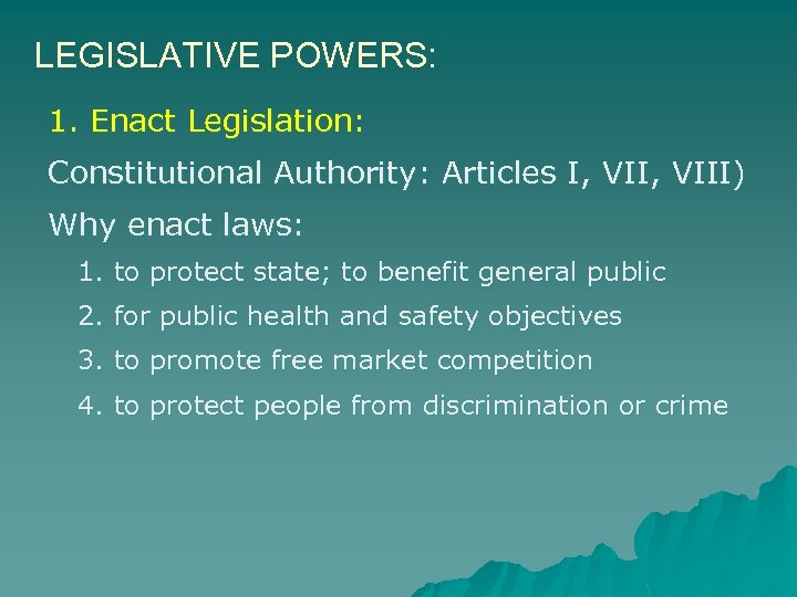 CHAPTER 6 THE LEGISLATURE Text Cubbage et al