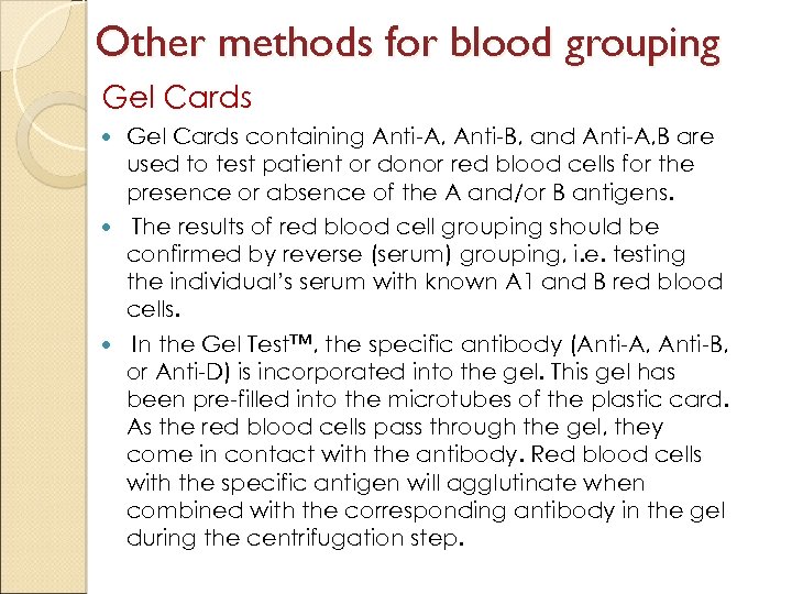 Practical Blood Bank Lab 1 ABO Grouping