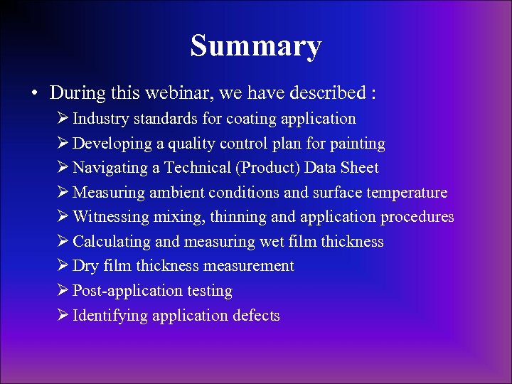 Quality Control of Industrial Painting Operations William D
