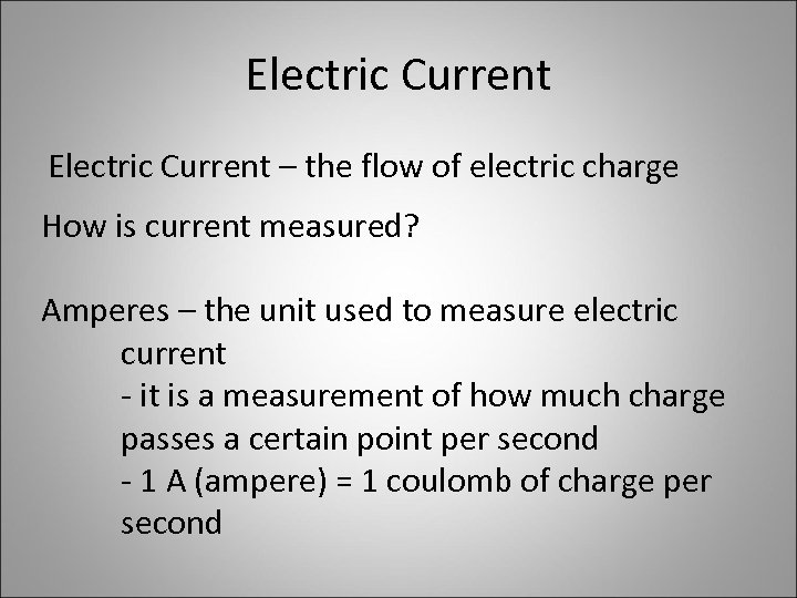 Electric Current Everything water heat smells flows