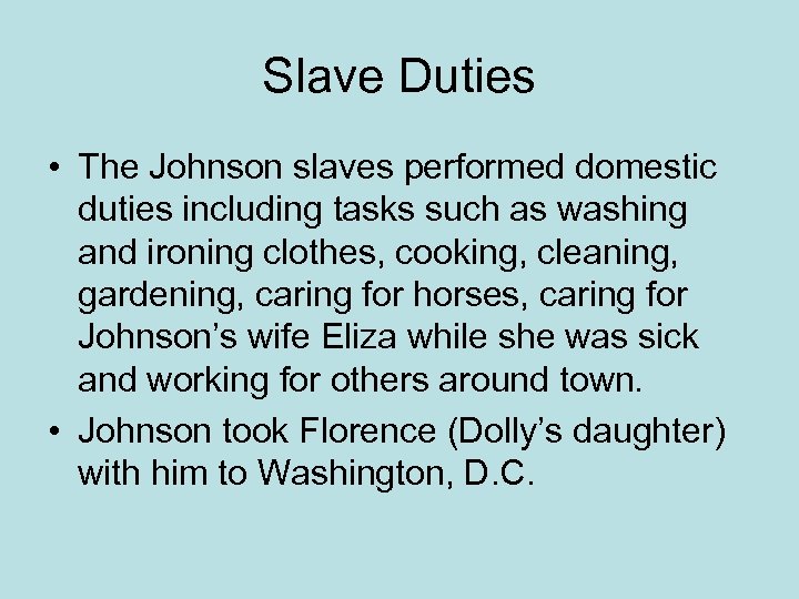 Andrew Johnson and his Slaves Background History