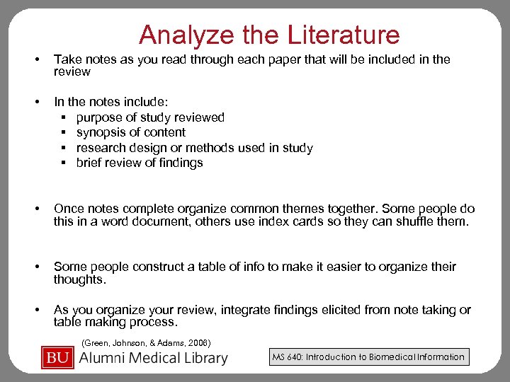 How To Write A Literature Review Research