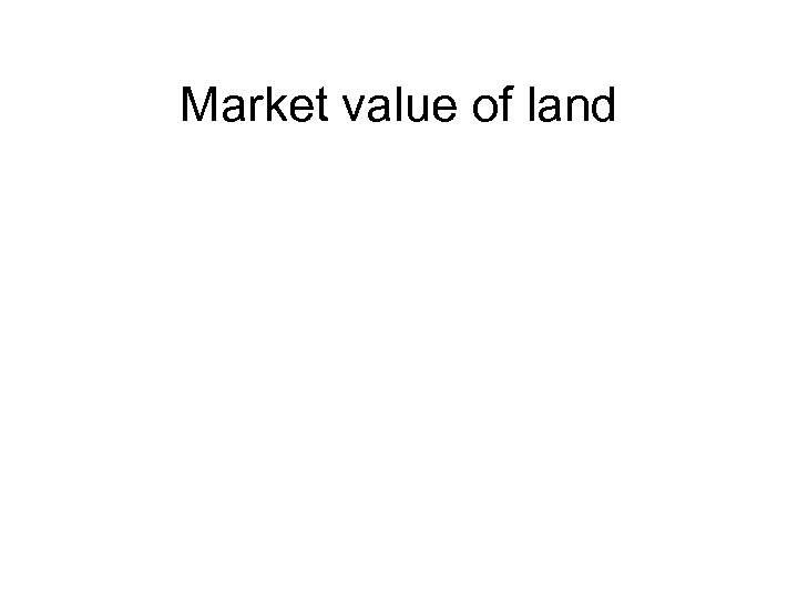Land Rent vs Market Value What is