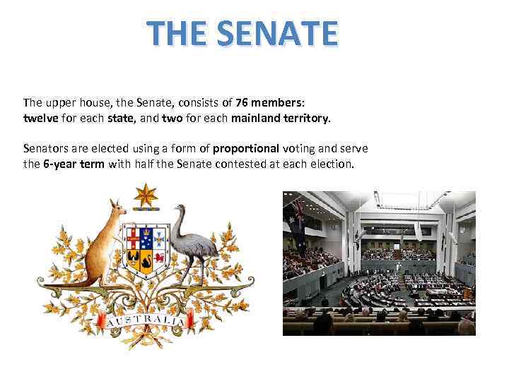 THE LEGISLATIVE BRANCH OF POWER IN AUSTRALIA