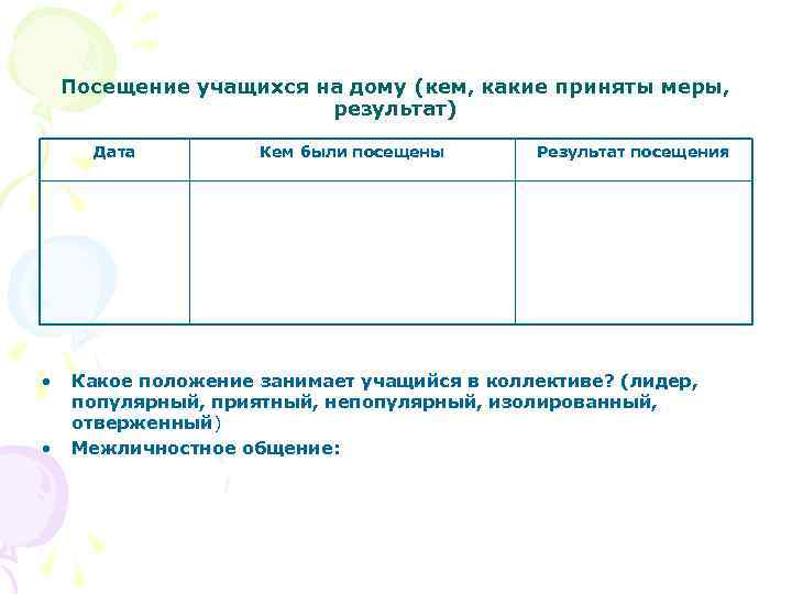 Основные формы и методы работы социального педагога в