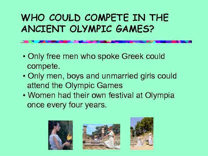 The Olympic Games Tradition By Fiona Beal