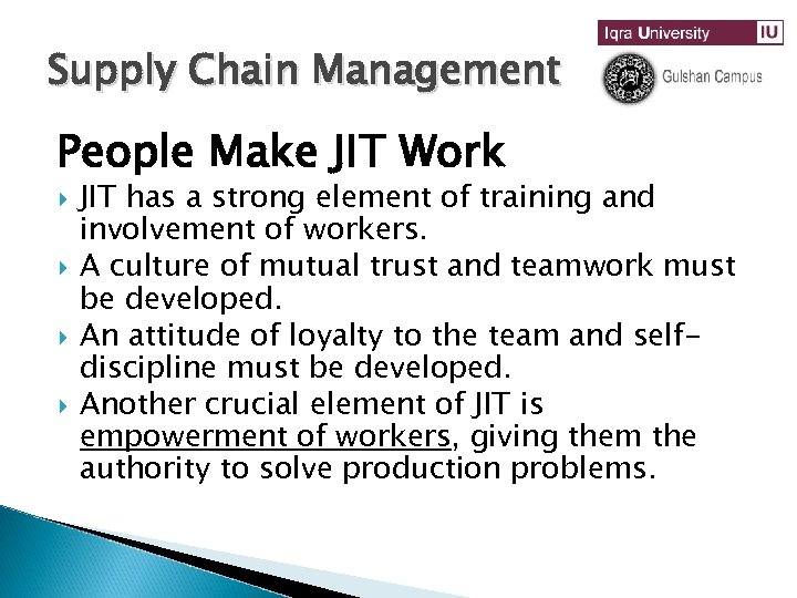 Supply Chain Management Manufacturing Supply Chain Management