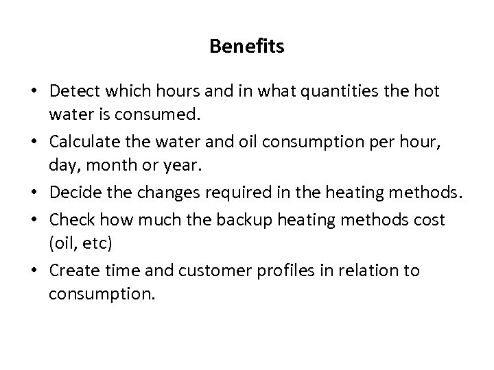 HOT WATER CONSUMPTION MONITORING Symmetron Electronic Applications
