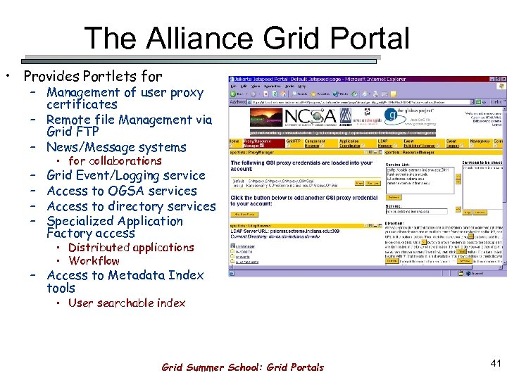 Grid Portals A User s Gateway to the