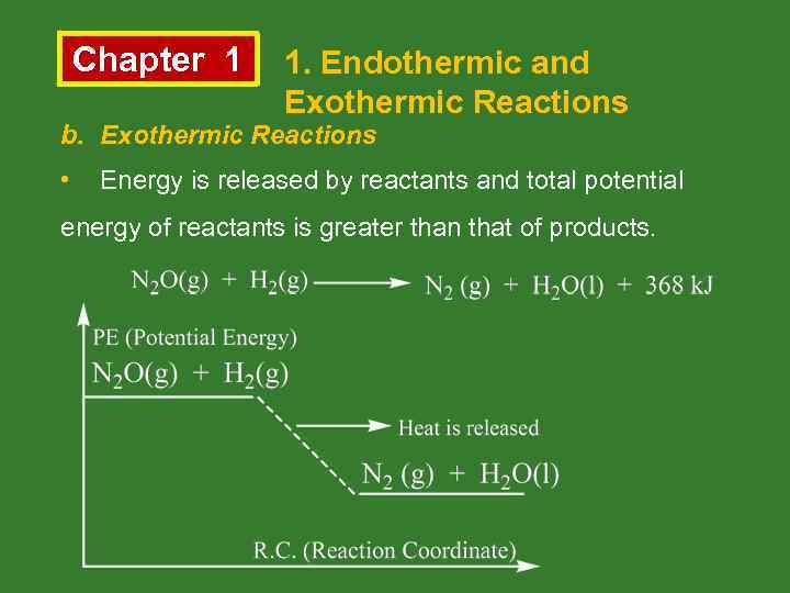 Chapter 1 1 Endothermic and Exothermic Reactions