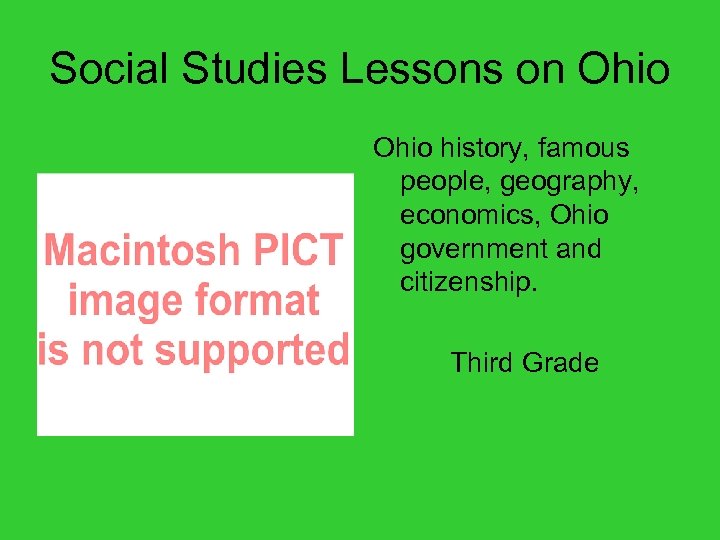 Ohio Social Studies Standards By Katie Naugle Kasie