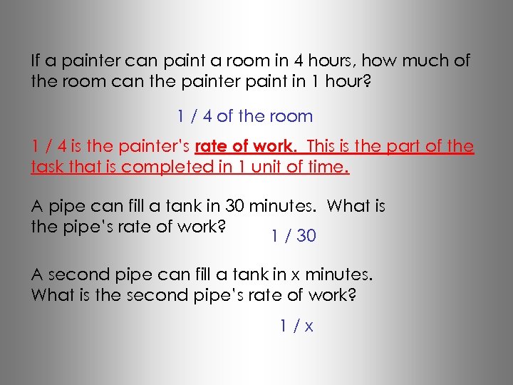 Algebra II Chapter 9 Applications Work If