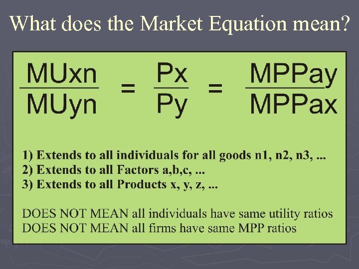 Chapter 8 The Basic Market Equation Geog 3890