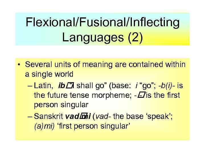 Typological Classification of Languages Definition Languages