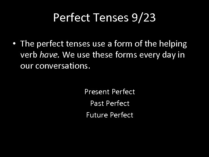 Verb Tense Consistency Historical Present and Literary Present
