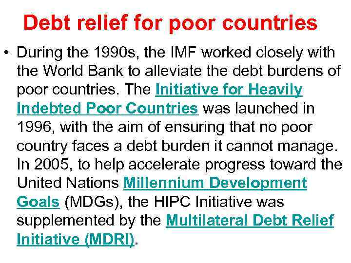International Fund History of IMF