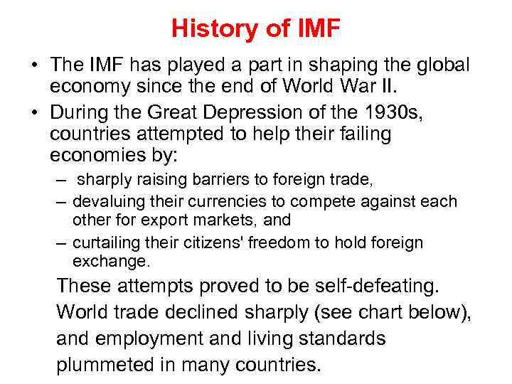 International Fund History of IMF