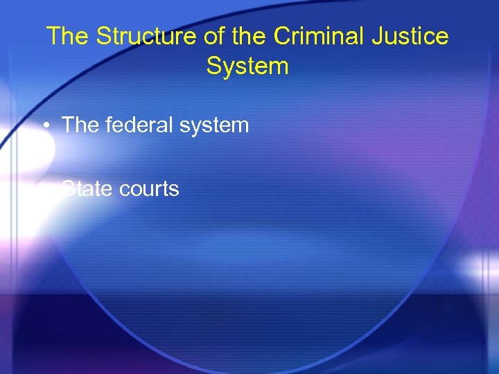 The Criminal Justice System An Overview Fundamentals of