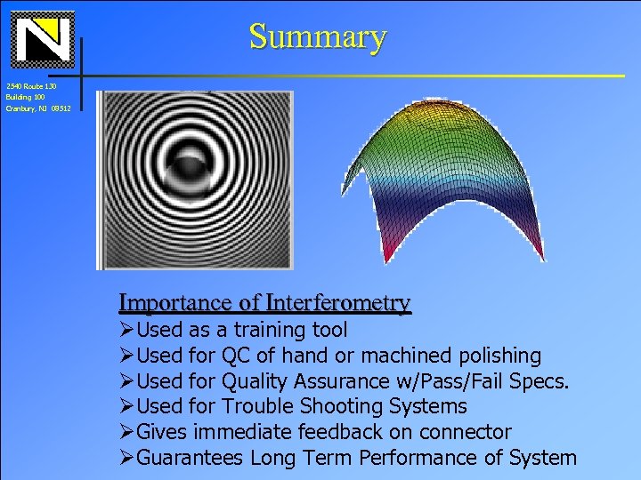 NORLAND PRODUCTS INCORPORATED 2540 Route 130 Building 100
