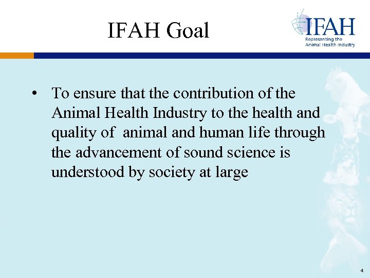 Animal Health Products Identification Standard A first step
