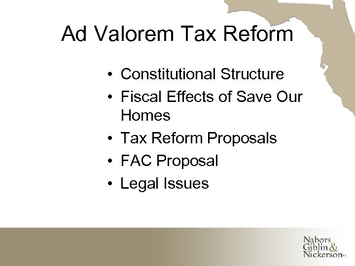Ad Valorem Tax Reform Presentation to Orange County