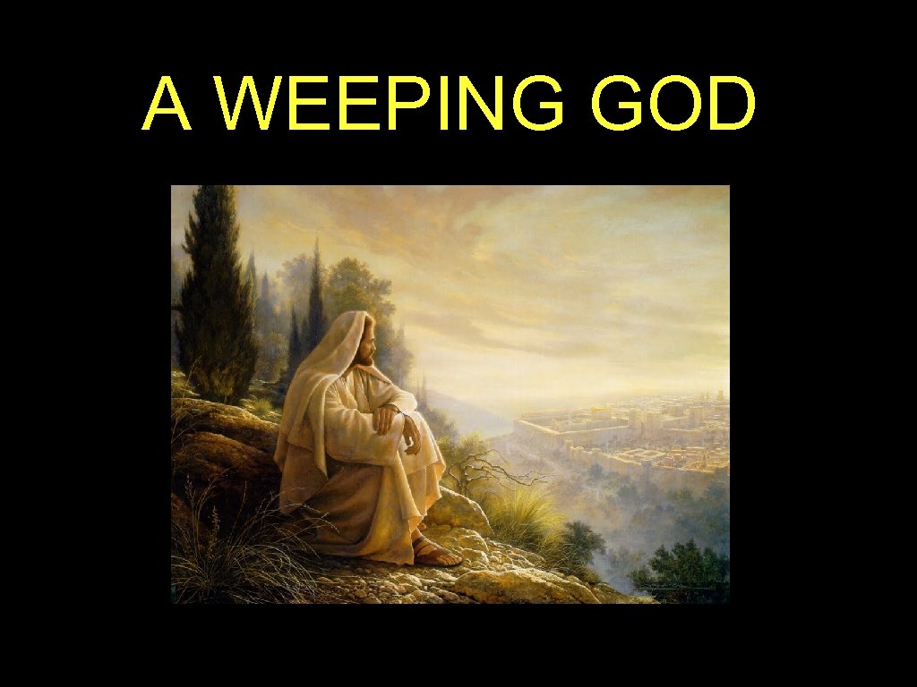 A WEEPING GOD JOHN 11 33 When