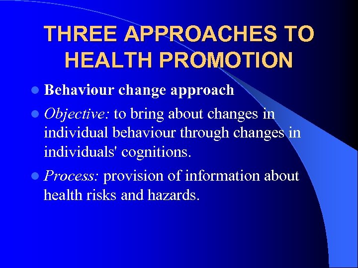 Health Promotion Health Psychology Concerns of health