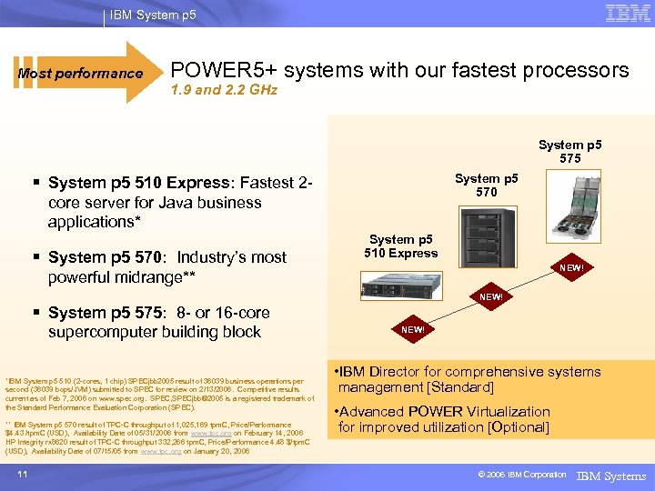 IBM System p 5 Notes to presenter please