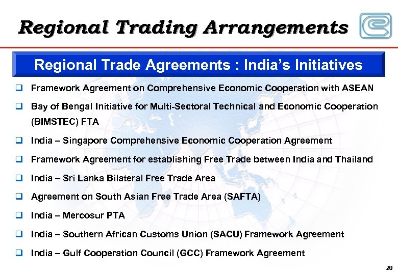 Regional Trade Agreements A Global Perspective Shri T